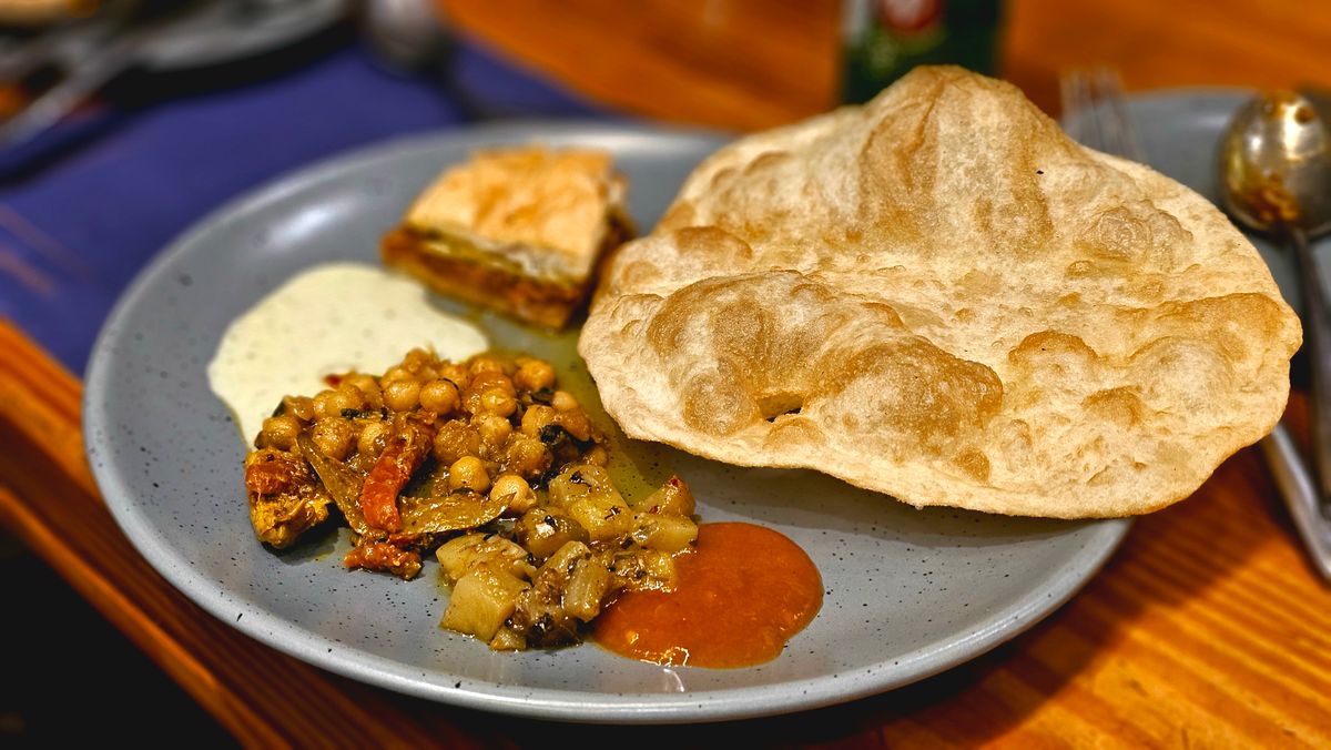 A home-style breakfast plate
